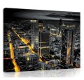 Obraz miasto nocą obrazy na ścianę budynki 100x75