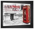 Obraz obrazy na ścianę miasto Londyn budka 100x75