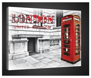 Obraz obrazy na ścianę miasto Londyn budka 100x75