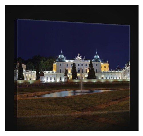 Obraz miasto nocą obrazy na ścianę budynki 100x75