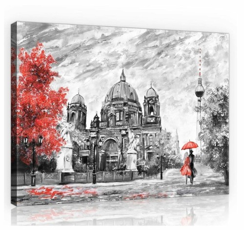 Obraz jak malowany miasto obrazy na ścianę 100x75