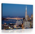 Obraz miasto nocą obrazy na ścianę budynki 100x75