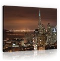 Obraz miasto nocą obrazy na ścianę budynki 100x75