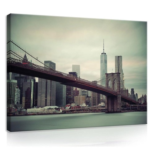 Obraz obrazy na ścianę miasto most rzeka 100x75