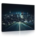 Obraz obrazy na ścianę miasto nocą budynki 100x75