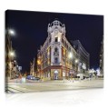 Obraz miasto nocą obrazy na ścianę budynki 100x75