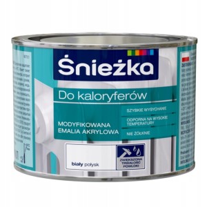 Farba emalia akrylowa do metalu Śnieżka 0,4 l biel połysk