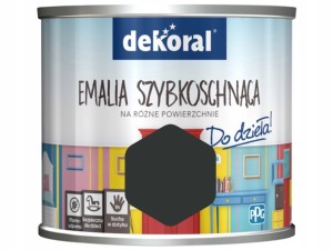Farba Dekoral akrylux szybkoschnąca do drewna ,do mebli i metalu 0,5l czarn