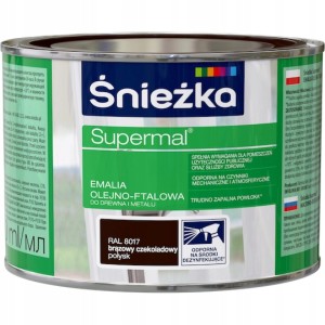 Farba Supermal Emalia ftalowa 0,4L Brąz Czekoladowy
