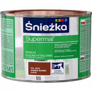 Farba olejno-ftalowa do drewna i metalu Śnieżka 0,4 l orzech średni