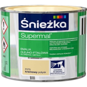 Farba Emalia olejno-ftalowa Supermal 0,2 l kremowy połysk