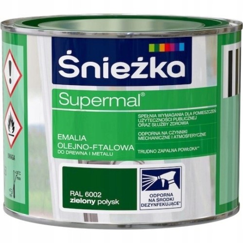 Farba Emalia olejno-ftalowa Śnieżka Supermal Zielony 0,2 l