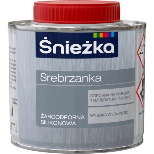 Farba żaroodporna silikonowa Śnieżka srebrna 200 ml