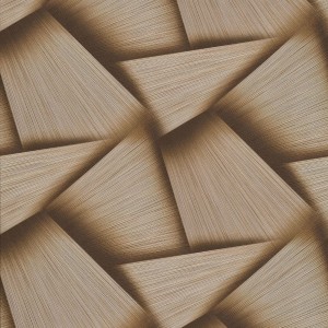 Tapeta ścienna imitacja ekstrawaganckiej geometrii 3D na flizelinie złoto