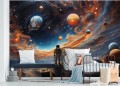 FOTOTAPETA na flizelinie KOSMOS PLANETY astronauta EFEKT 3D +klej gratis