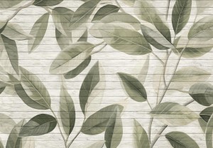 FOTOTAPETA na flizelinie zielone LIŚCIE listki gałązki + klej gratis