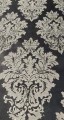 Tapeta ścienna granatowa imitacja tkaniny ornament dekoracyjna na flizelini