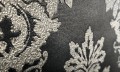 Tapeta ścienna granatowa imitacja tkaniny ornament dekoracyjna na flizelini