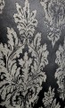 Tapeta ścienna granatowa imitacja tkaniny ornament dekoracyjna na flizelini