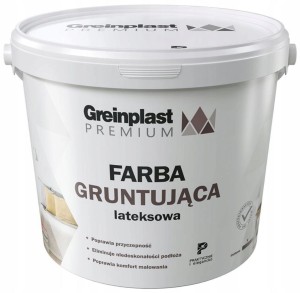 Farba lateksowa gruntująca podkładowa Greinplast 10 l BIAŁY mat