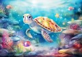 Fototapeta dla dzieci OCEAN rafa koralowa ŻÓŁW jak malowany + klej gratis