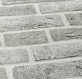 Tapeta na ścianę zmywalna mur biało szara cegła winylowa na flizelinie
