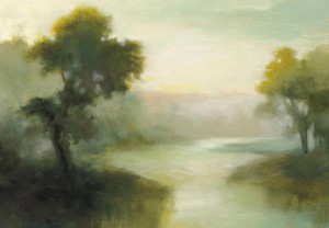 Fototapeta na ścianę na flizelinie jak malowany obraz las drzewa + KLEJ