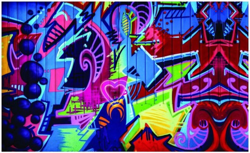 Fototapeta młodzieżowa GRAFFITI napisy SUPER WZÓR flizelina + KLEJ GRATIS