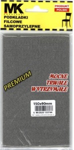 Podkładka filcowa MOCNA pod meble 150x90m GRAFIT