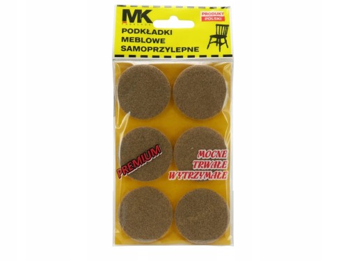 Podkładki filcowe samoprzylepne Premium 45mm 6 sztuk