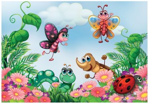 Fototapeta dla dzieci biedronki pszczółki