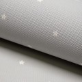 Tapeta ścienna szara tkanina dziecięca w białe małe gwiazdki gwiazdeczki