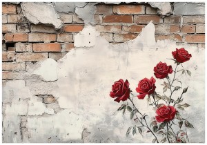 FOTOTAPETA LIŚCIE na flizelinie kwiat KWIATY fototapety na ścianę + KLEJ