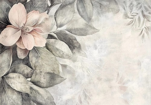 FOTOTAPETA LIŚCIE na flizelinie kwiat KWIATY fototapety na ścianę + KLEJ