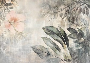 FOTOTAPETA LIŚCIE na flizelinie kwiat KWIATY fototapety na ścianę + KLEJ