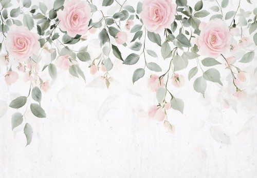 FOTOTAPETA LIŚCIE na flizelinie kwiat KWIATY fototapety na ścianę + KLEJ