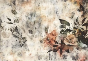 FOTOTAPETA LIŚCIE na flizelinie kwiat KWIATY fototapety na ścianę + KLEJ