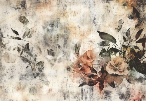 FOTOTAPETA LIŚCIE na flizelinie kwiat KWIATY fototapety na ścianę + KLEJ