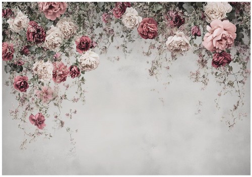 FOTOTAPETA LIŚCIE na flizelinie KWIAT łączka kwiaty fototapety + klej