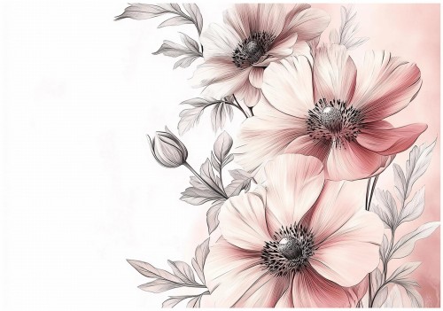 FOTOTAPETA LIŚCIE na flizelinie KWIAT łączka kwiaty fototapety + klej