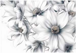 FOTOTAPETA LIŚCIE na flizelinie KWIAT łączka kwiaty fototapety + klej