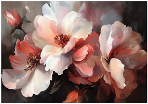 FOTOTAPETA LIŚCIE na flizelinie KWIAT łączka kwiaty fototapety + klej