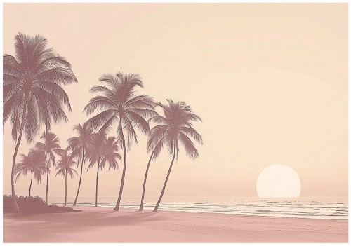 FOTOTAPETA PALMY plaża na flizelinie PIĘKNY WIDOK fototapety na ścianę