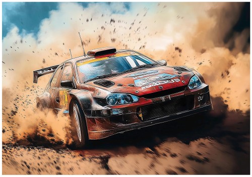 FOTOTAPETA na flizelinie AUTO rajdowy samochód WRC sport SUBARU IMPREZA art