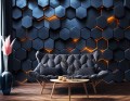 Fototapeta 3d EFEKT plyty BETONOWE metalowe abstrakcja NOWOCZESNA do SALONU