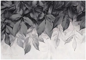 Fototapeta liście 3D EFEKT NOWOCZESNA elegancka salon sypialnia SUPER EFEKT