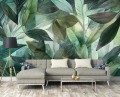 Fototapeta liście 3D EFEKT NOWOCZESNA elegancka salon sypialnia SUPER EFEKT