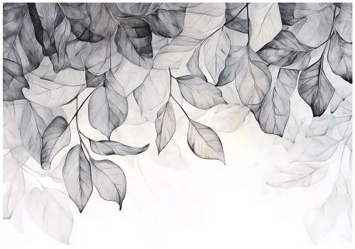 Fototapeta liście 3D EFEKT NOWOCZESNA elegancka salon sypialnia SUPER EFEKT