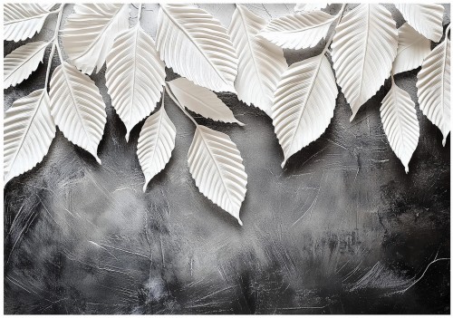 Fototapeta liście 3D EFEKT NOWOCZESNA elegancka salon sypialnia SUPER EFEKT