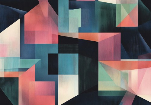 Fototapeta do sypialni do salonu abstrakcja geometryczna MODERN art deco